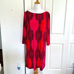 Papagallo Brightly colored long sleeve dress